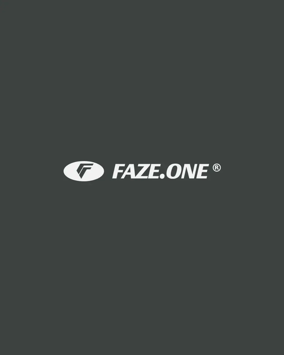 Faze.One logo in white on a dark grey background